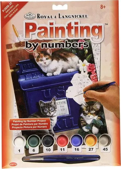 Paint-By-Numbers Kit For Kids: Adorable Kittens Design 1