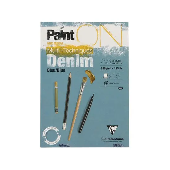 Paint’On Mixed Media Glued Pad In Denim Blue – Acid-Free Paper 1