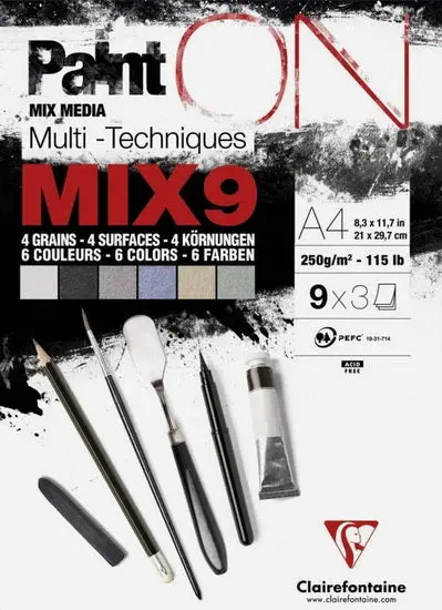 Paint’On Mixed-Media Pad – 8.3 × 11.7 Inches, Glued Binding 1