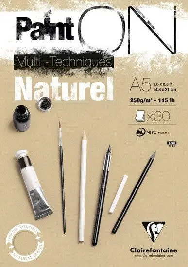 Paint'On Mixed-Media Sketch Pad – Natural Paper, Glued Binding 1