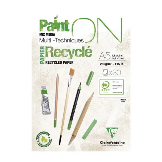 Paint’On Mixed Media Sketch Pad – Recycled Paper, 11.7×16.5 Inches (A3+) 1