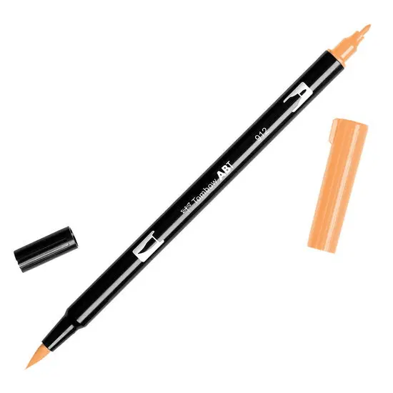 Pale Cherry Dual Brush Pen – Flexible Tip, Water-Based Ink 1