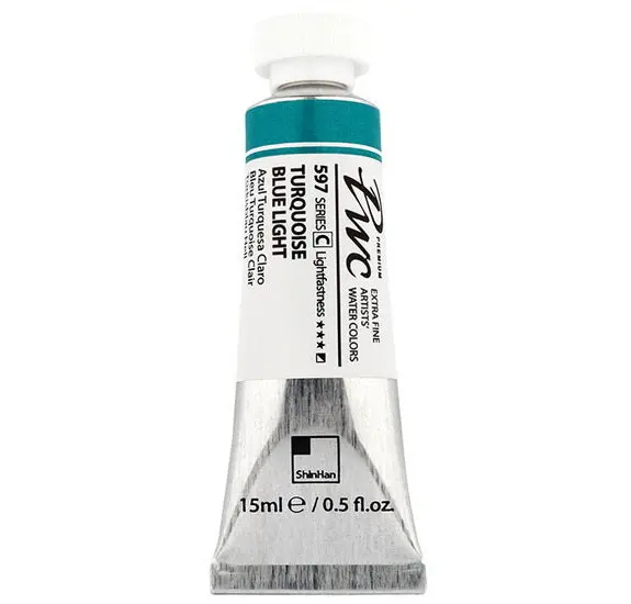 Pale Turquoise Blue Watercolor – Extra-Fine Grade, 15Ml 1