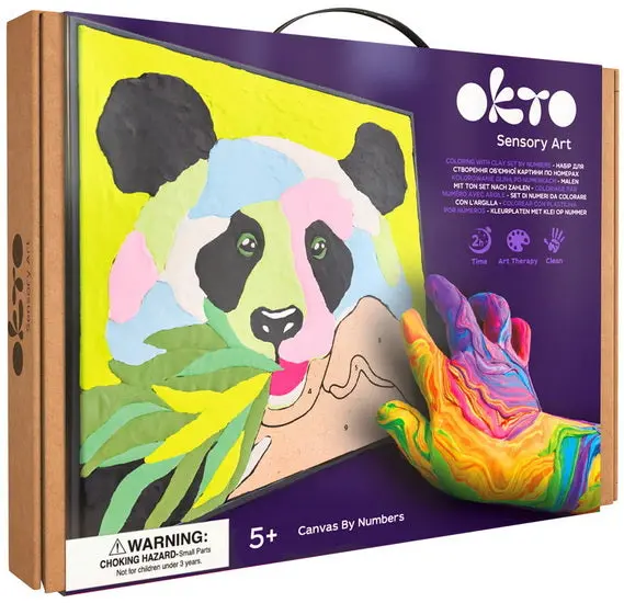 Panda Numbered Coloring Set With Modeling Clay 1