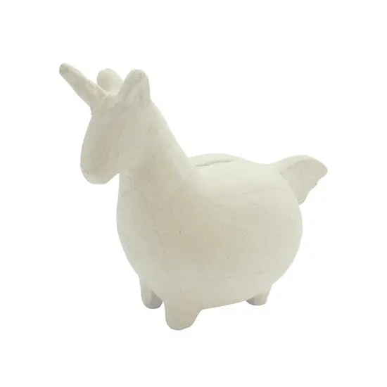 Papier-Mâché Unicorn Money Box – Handcrafted Decorative Piggy Bank 1
