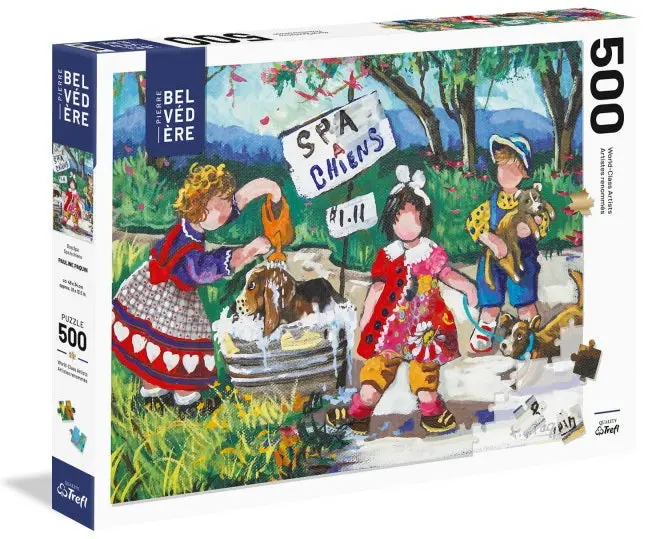 Paquin Dog-Themed Spa Activity Set – 500-Piece Puzzle & Craft Bundle 1