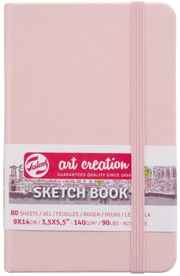 Pastel Pink Art Sketchbook – Compact 9×14 Cm Format 1