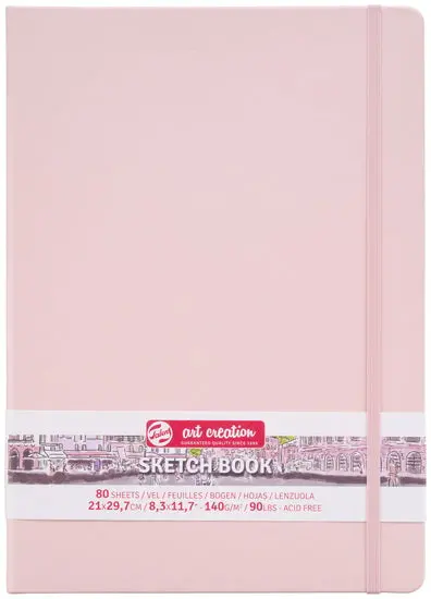 Pastel Pink Sketchbook – 21 × 29 Cm, Art-Creation Ready 1