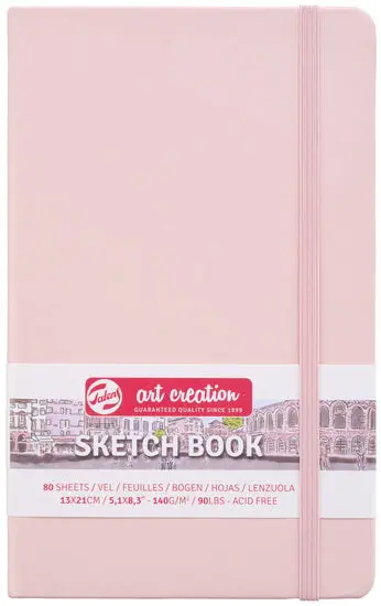 Pastel Pink Sketchbook For Artists – 13×21Cm Format 1