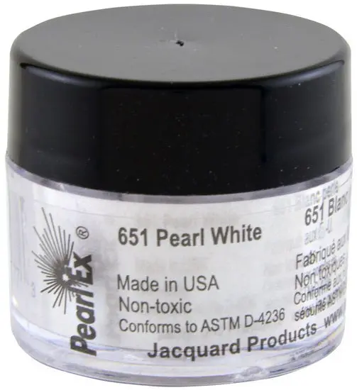 Pearl Ex Metallic Pigment Powder – Pearl White, Finely Milled Luster Effect 1