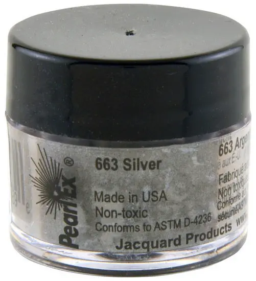 Pearl Ex Metallic Powder Pigment In Silver – Luminous Mixed-Media Additive 1