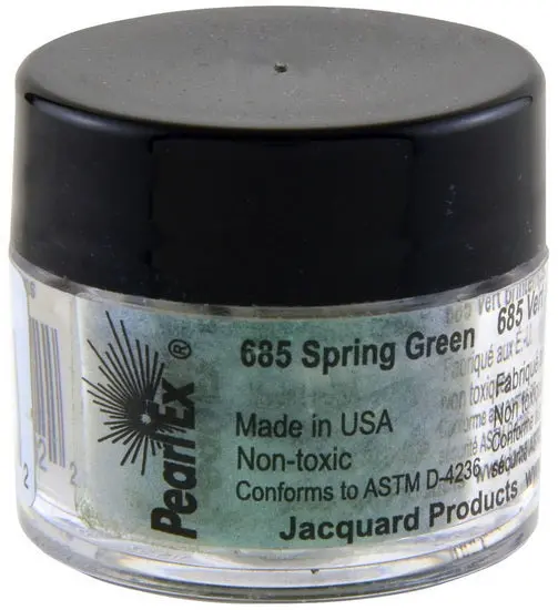 Pearl Ex Metallic Powder Pigment – Spring Green, Fine Mica Finish 1