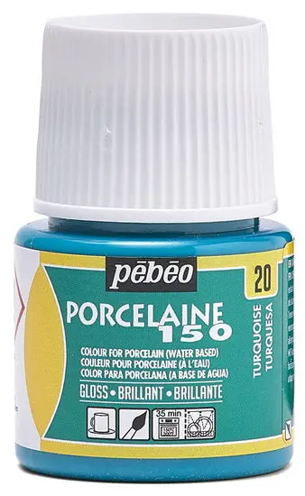 Pébéo Porcelain Paint – Turquoise Shade, 150Ml 1