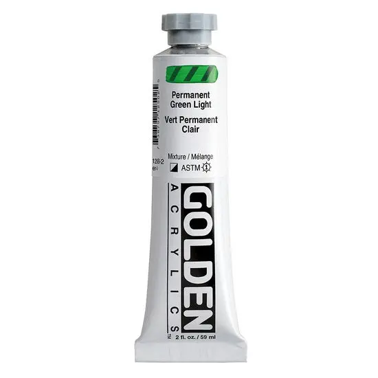 Permanent Green Light Heavy Body Acrylic – 2 Oz 1