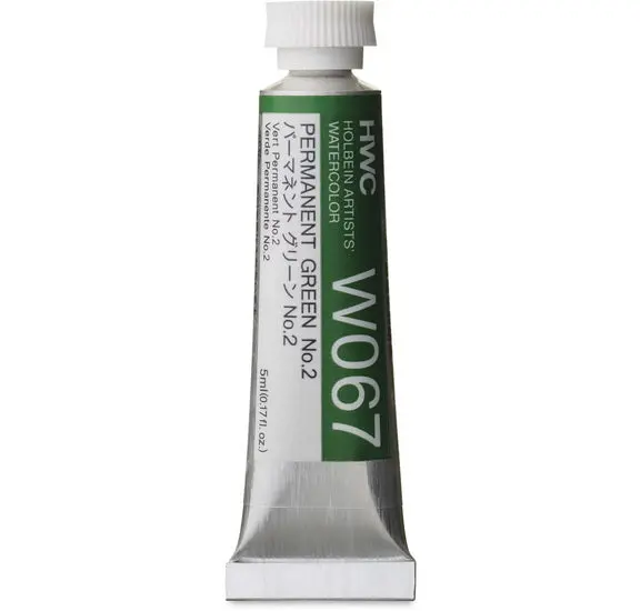 Permanent Green Watercolor – Series A, #2 Shade, 5Ml 1