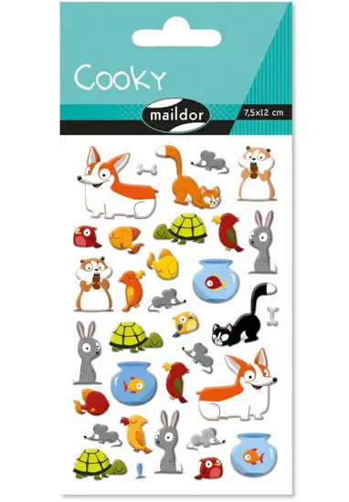 Pet-Themed Cookie-Shaped Stickers Pack 1