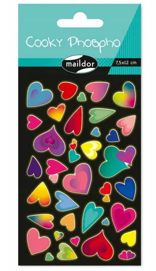 Phosphorescent Heart-Shaped Cookie Stickers (Glow-In-The-Dark) 1