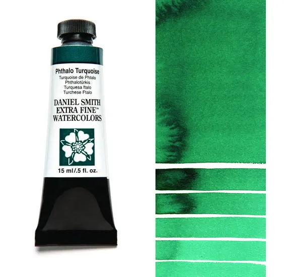 Phthalo Turquoise Watercolor Tube – 15Ml, Lightfast Series 1 1