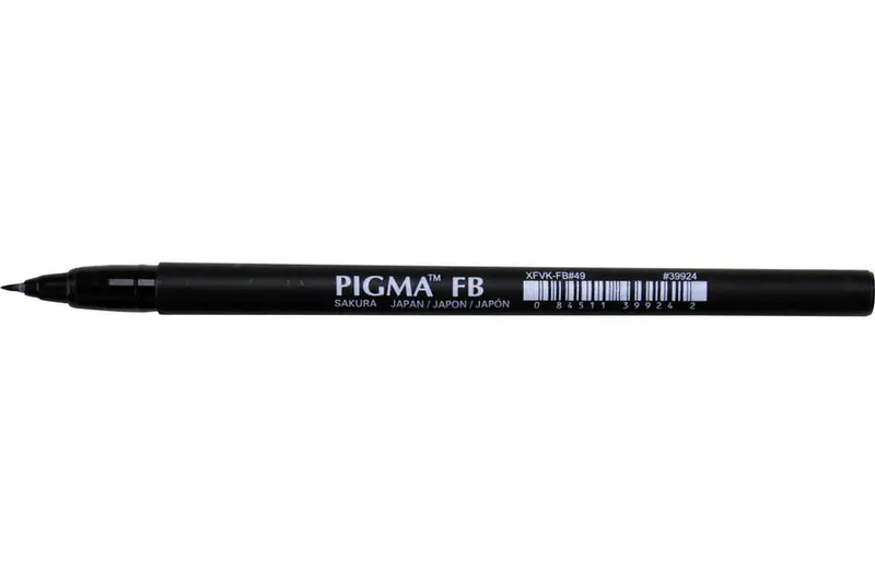 Pigma Brush Marker – Fine Black Tip 1