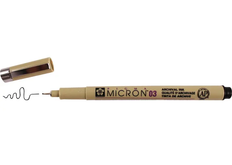 Pigma Micron Fineliner – 0.35Mm, Jet Black 1