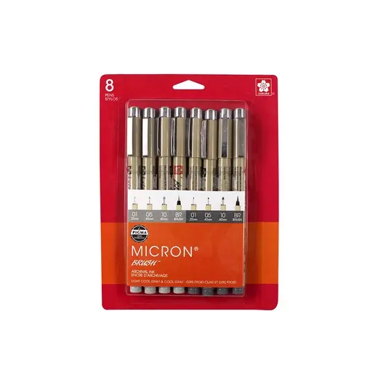 Pigma Micron Gray Tone Set – 3 Fine-Line Drawing Markers 1