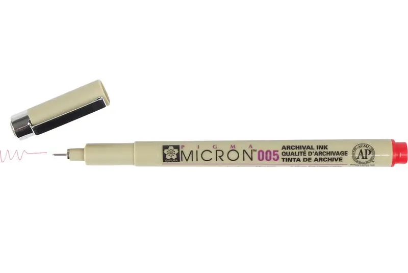 Pigma Micron Technical Pen – 0.2Mm Tip, Vibrant Red Ink 1