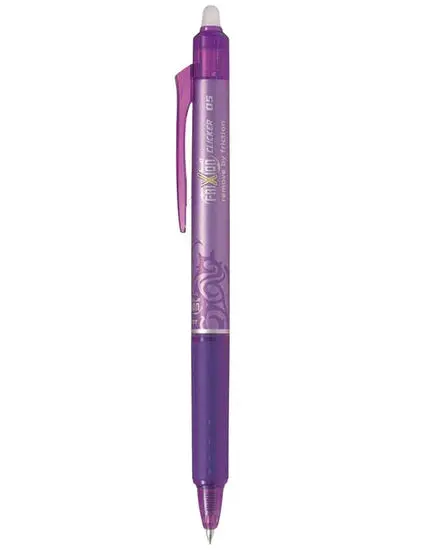 Pilot Frixion Clicker Gel Ink Pen – Erasable Purple, 0.5 Mm Tip 1