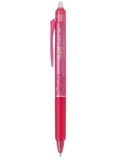 Pilot Frixion Clicker Gel Ink Pen – Pink, 0.5 Mm Erasable Tip 1