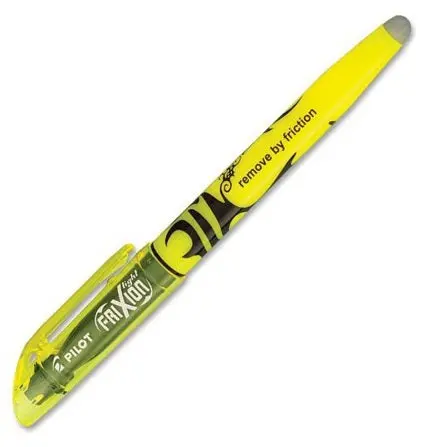 Pilot Frixion Erasable Highlighter – Yellow 1