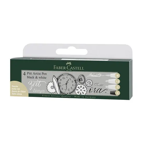 Pitt Marker Tip Set – Four Sizes: 1.5Mm, Chisel, Brush, And Superfine 1