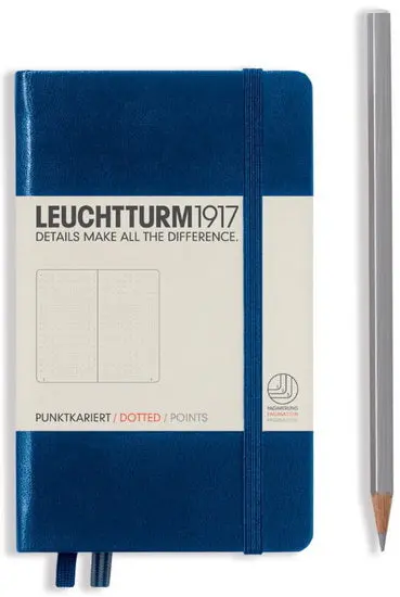 Plain Notebook – A6 Size, Navy Cover, 187 Lined Pages 1