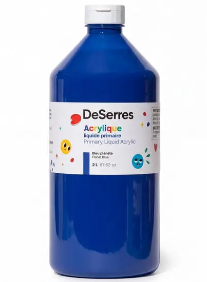 Planet Blue Primary Liquid Acrylic Paint – 2-Liter Container 1