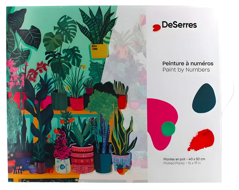 Plants-In-Pots Paint-By-Numbers Kit 1