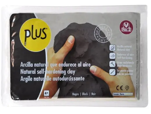 Plus Self-Hardening Modeling Clay, Jet Black, 1Kg Block 1