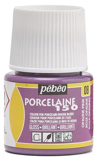 Porcelaine 150 Porcelain Paint – 45Ml Opaline Pink, Oven-Bake Finish 1