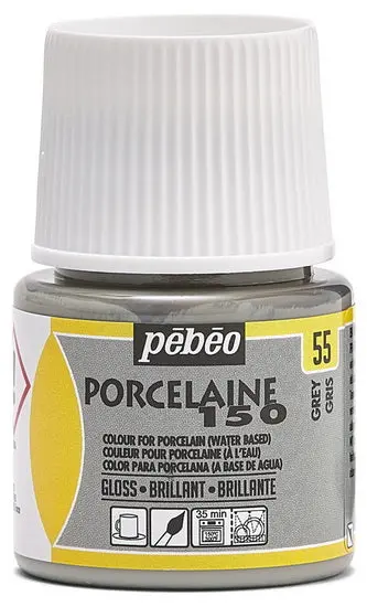 Porcelaine 150 Porcelain Paint In Gray – 45Ml Bottle 1