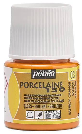 Porcelaine 150 Porcelain Paint – Saffron Orange, 45Ml 1