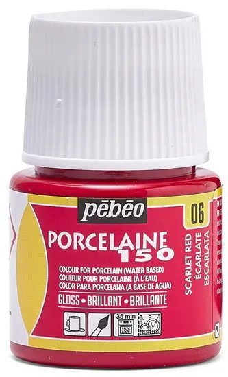 Porcelaine 150 Porcelain Paint – Scarlet Red, 45Ml 1