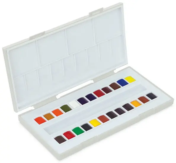 Portable 24-Pan Travel Watercolor Set – Half-Pan Palette 1