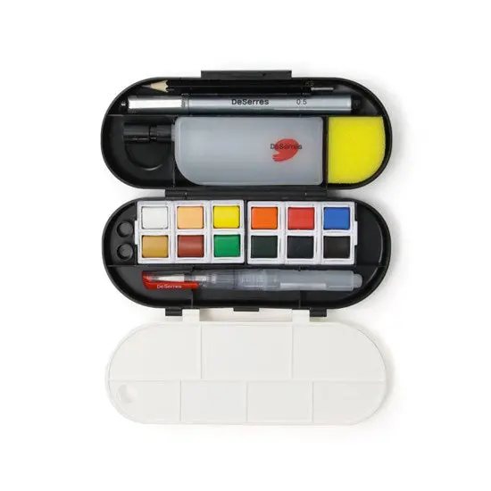 Portable Watercolor Travel Kit – 17-Piece Professional Set 1