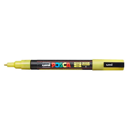 Posca Glitter Marker – Bullet Tip, Yellow (Pc-3M) 1