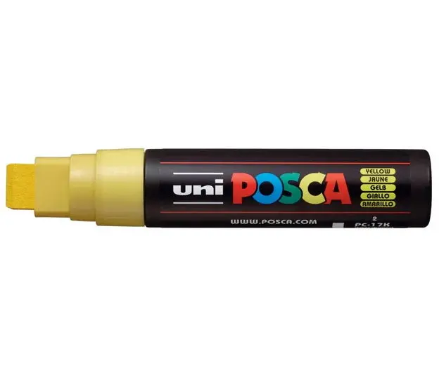 Posca Pc-17K Chisel-Tip Marker In Vibrant Yellow 1