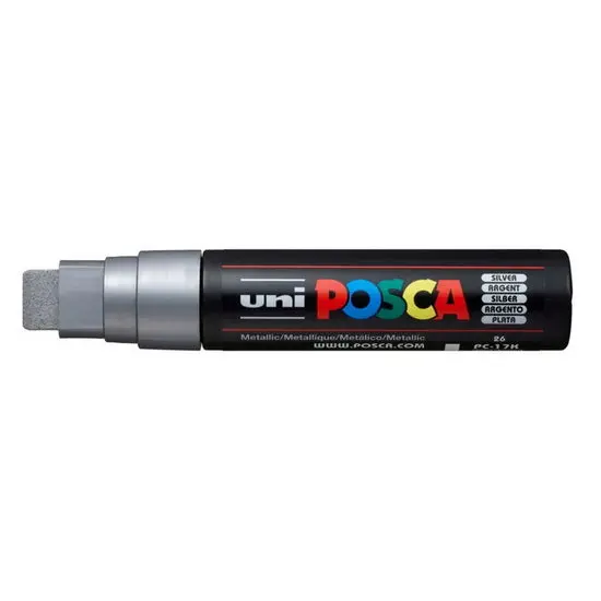 Posca Pc-17K Paint Marker – Chisel Tip, Metallic Silver 1