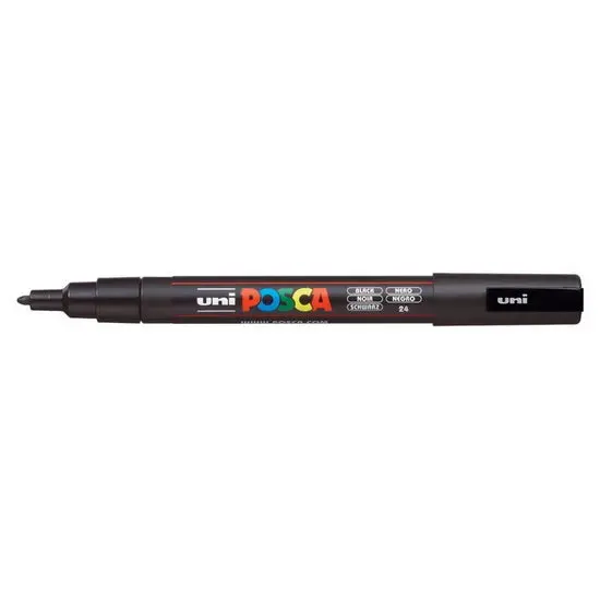 Posca Pc-3M Marker – Bullet Tip, Black Ink 1