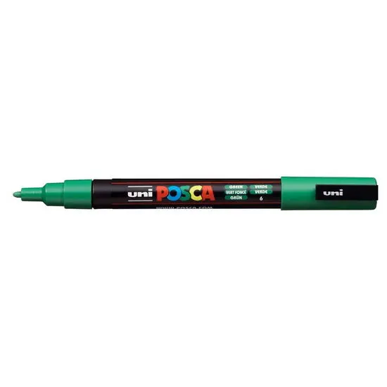 Posca Pc-3M Paint Marker – Bullet Tip, Vibrant Green 1