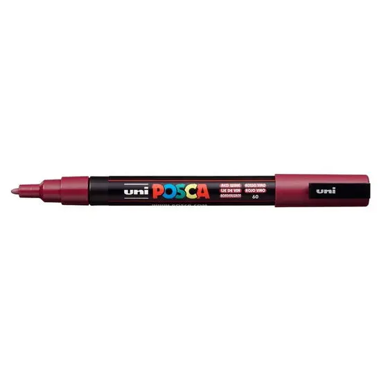 Posca Pc-3M Wine Red Marker – Bullet Tip, Medium Line 1