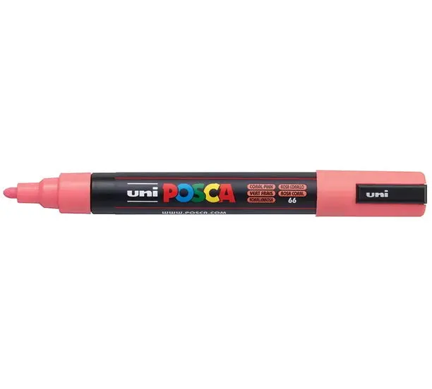 Posca Pc-5M Bullet-Tip Marker – Coral Pink 1