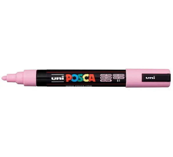 Posca Pc-5M Marker – Light Pink, Bullet Tip 1