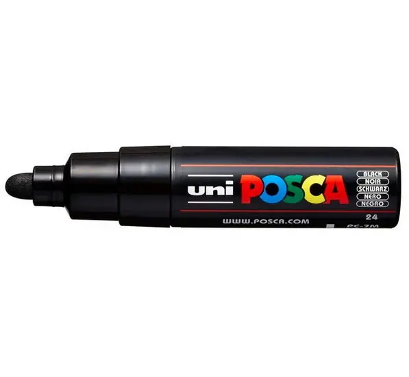 Posca Pc-7M Bullet-Tip Marker – Black 1