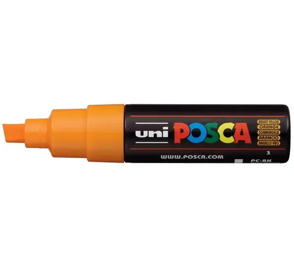 Posca Pc-8K Chisel-Tip Marker – Vibrant Yellow 1